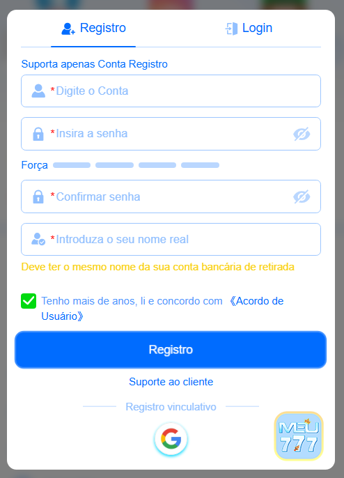 Recompensas VIP meu777.com